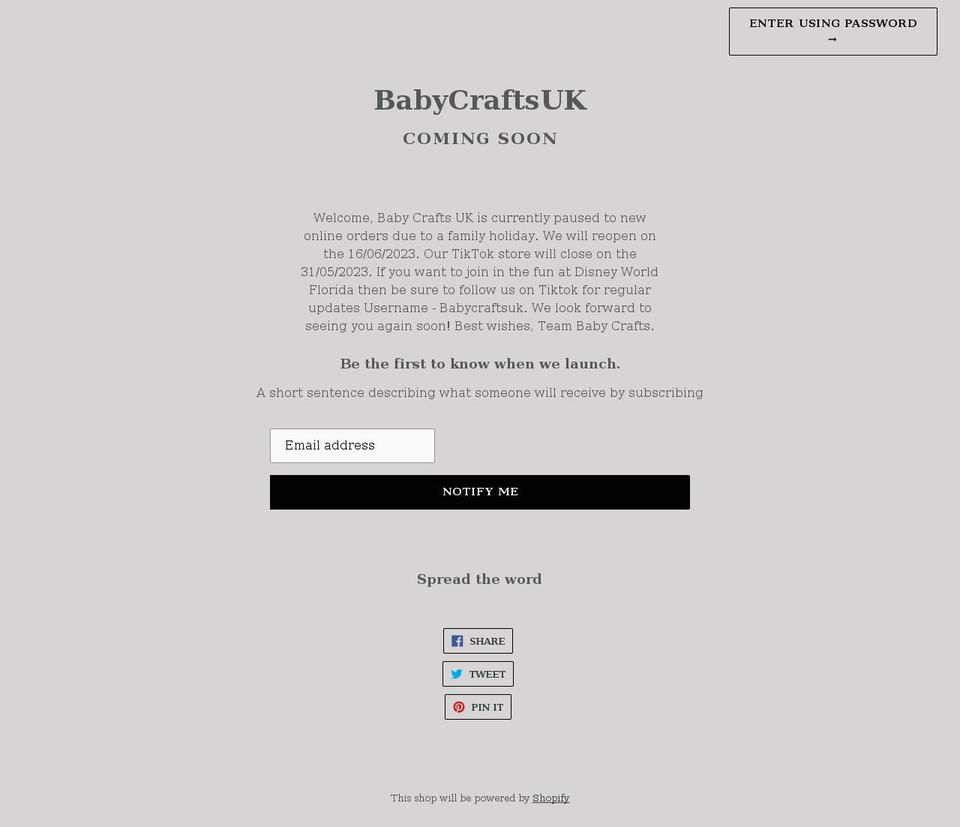 babycraftsuk.co.uk shopify website screenshot
