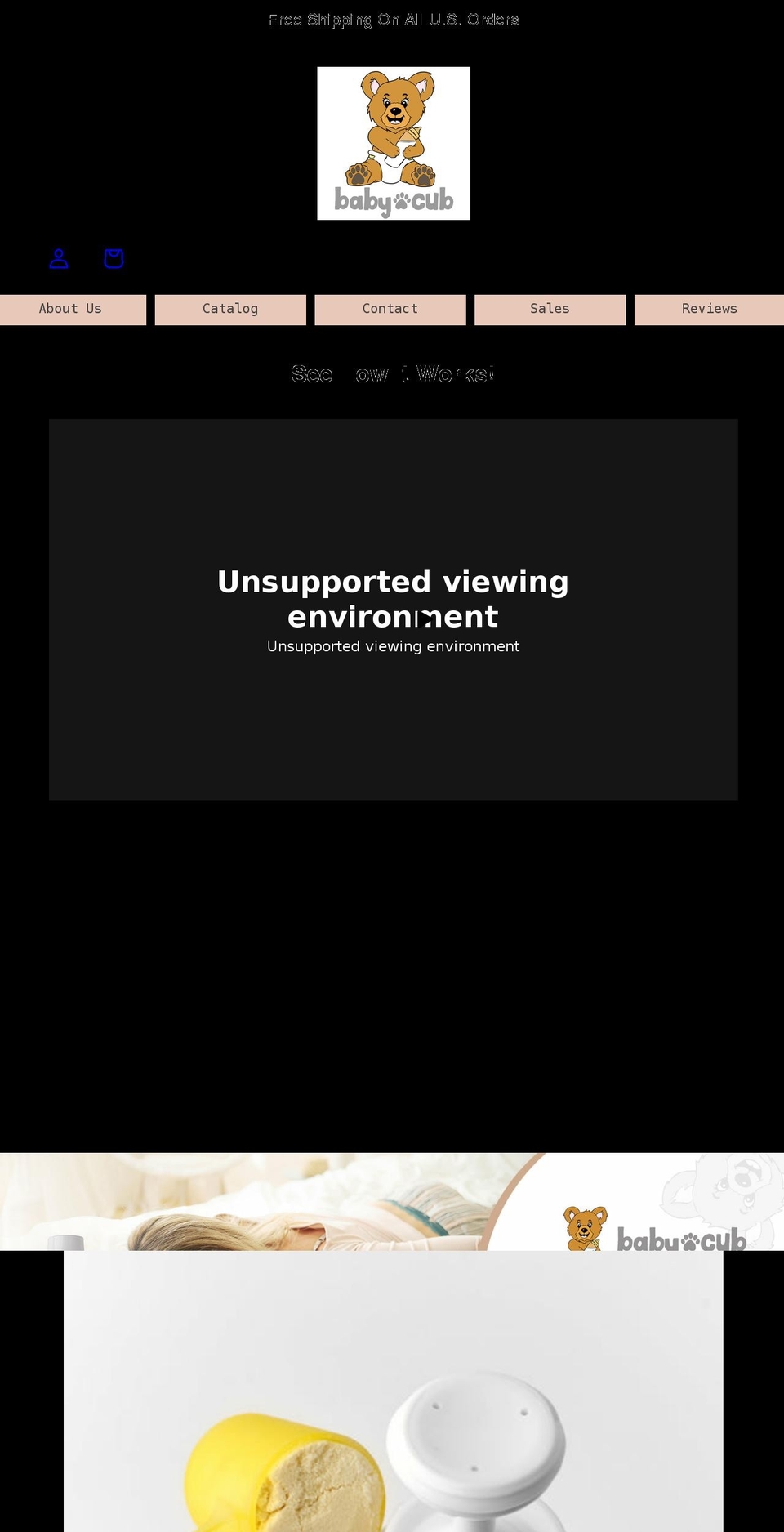 babycubshop.com shopify website screenshot