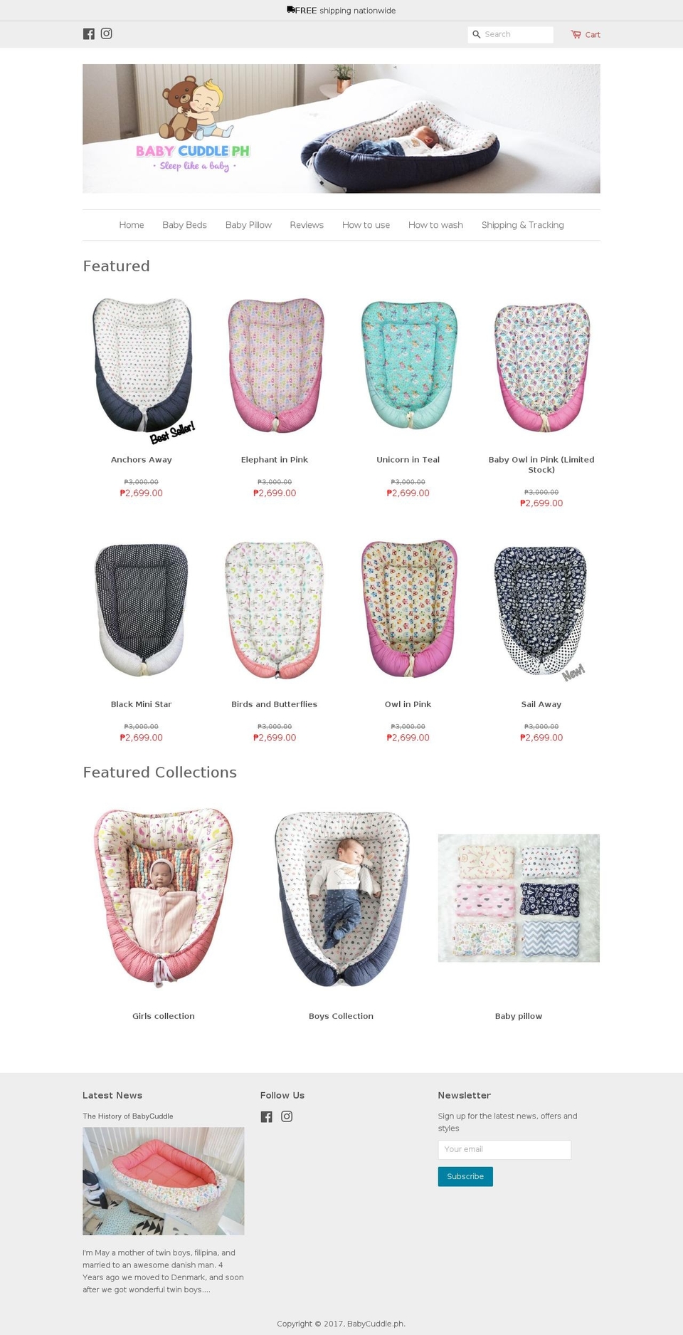 Shopify--- Shopify theme site example babycuddle.ph