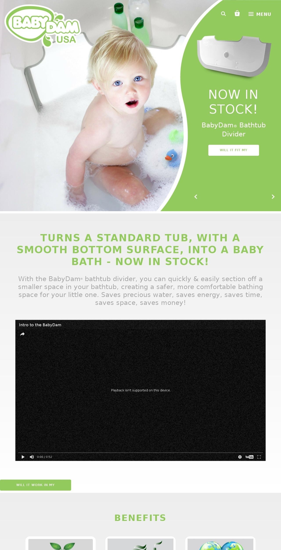 babydam.com shopify website screenshot