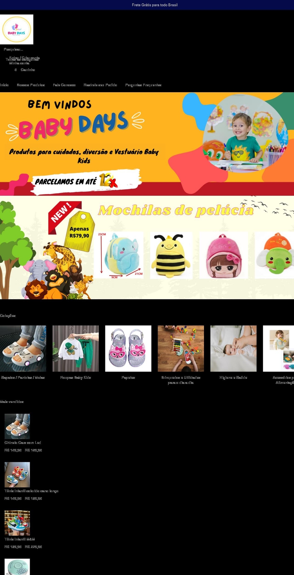 babydays.com.br shopify website screenshot