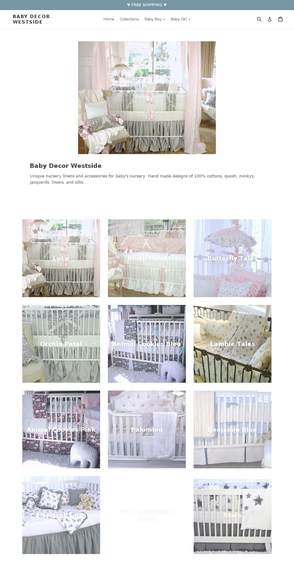babydecorwestside.com — Shopify storefront screenshot