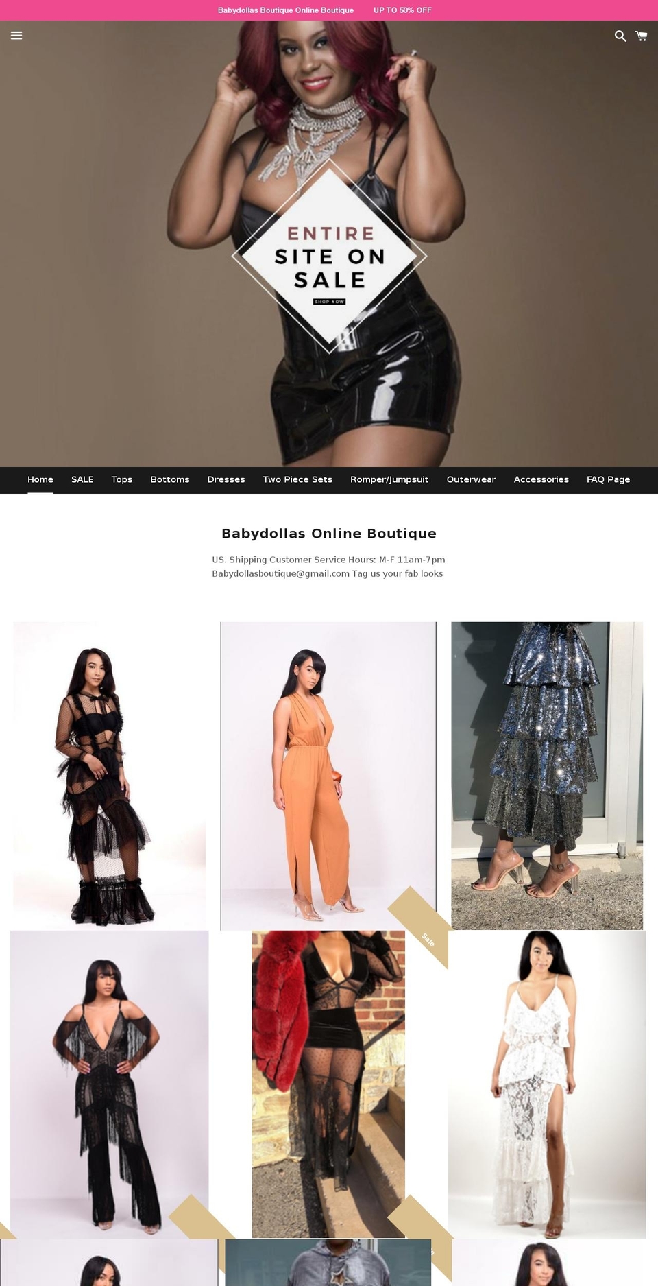 babydollasboutique.com shopify website screenshot