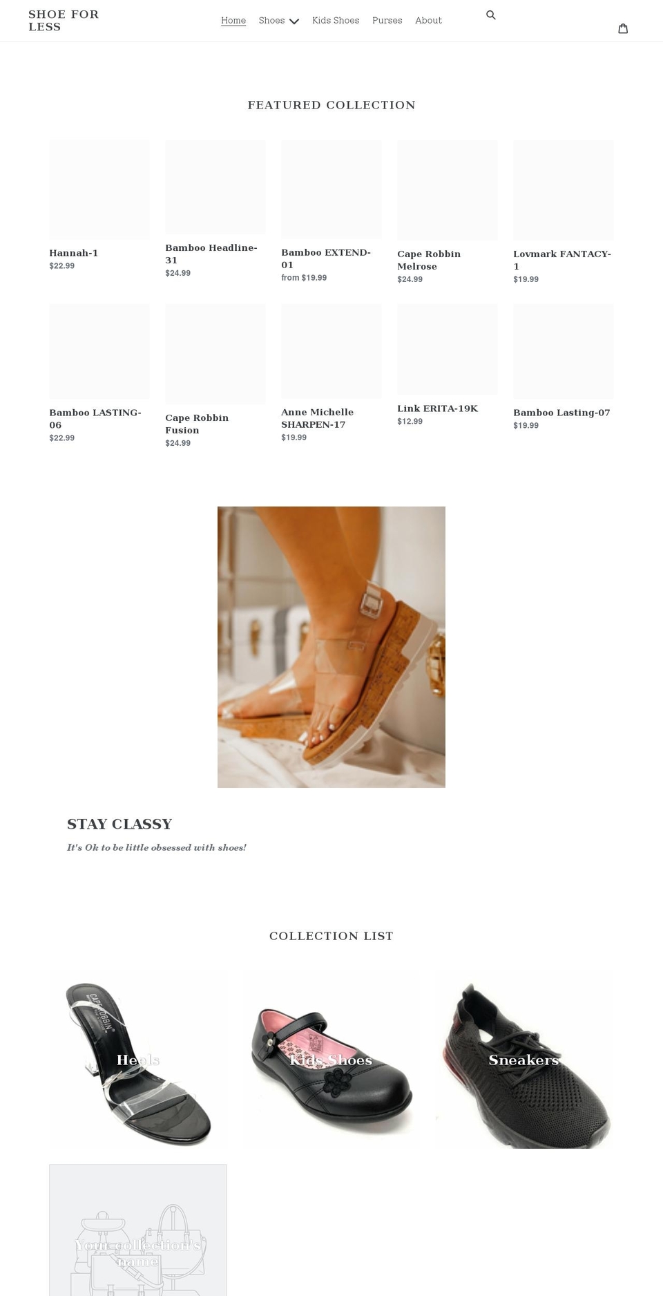 babydollshoe.com shopify website screenshot