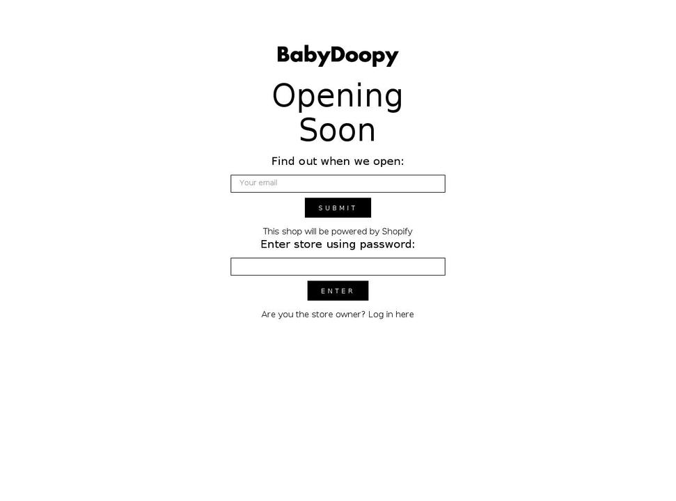 babydoopy.com shopify website screenshot