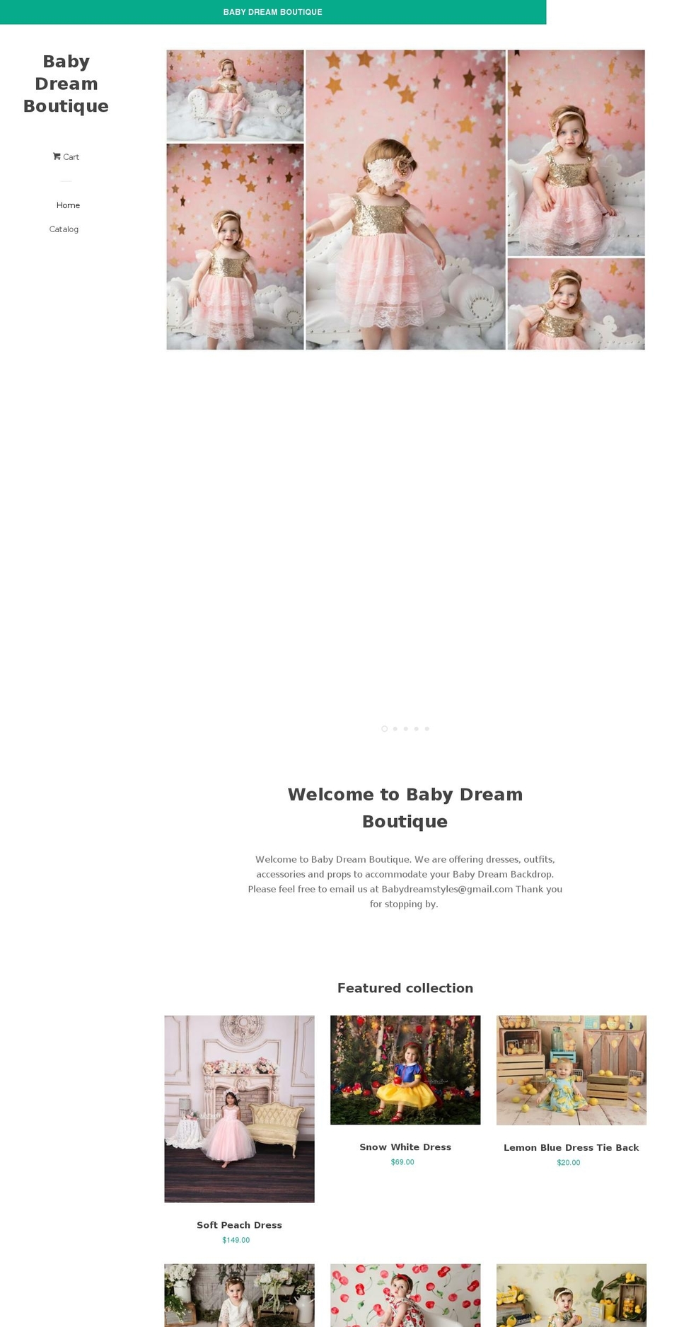 babydreamboutique.com — Shopify storefront screenshot