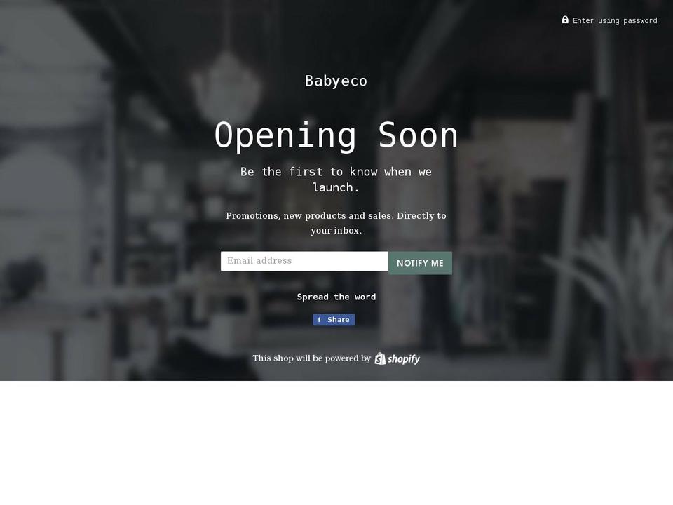 babyeco.co.uk shopify website screenshot
