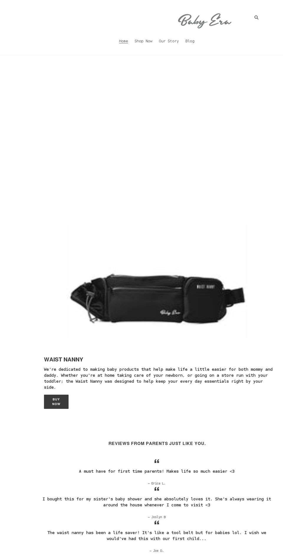 babyerausa.com shopify website screenshot