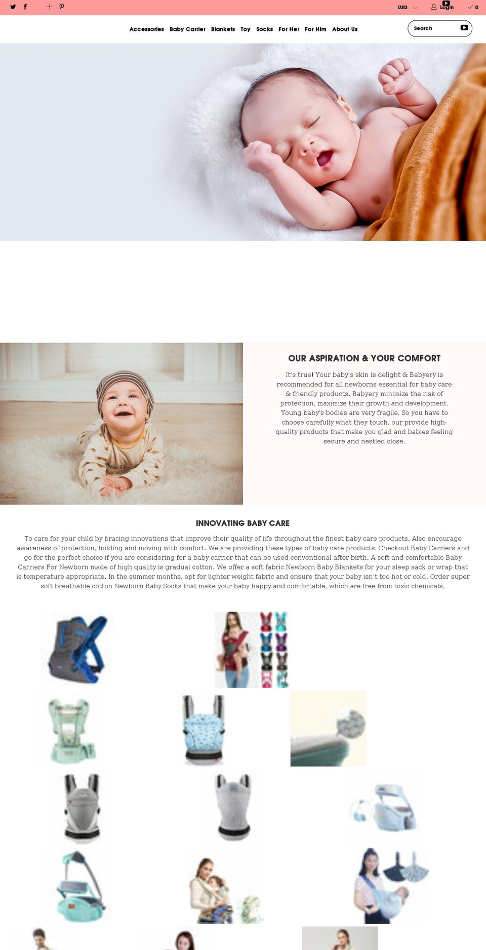 babyery.com shopify website screenshot