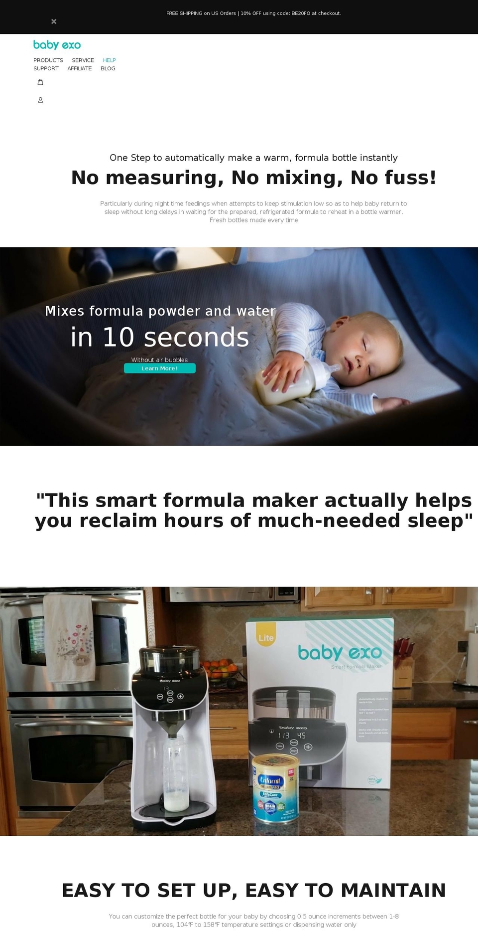 babyexo.com shopify website screenshot