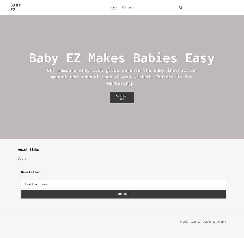 babyez.com shopify website screenshot