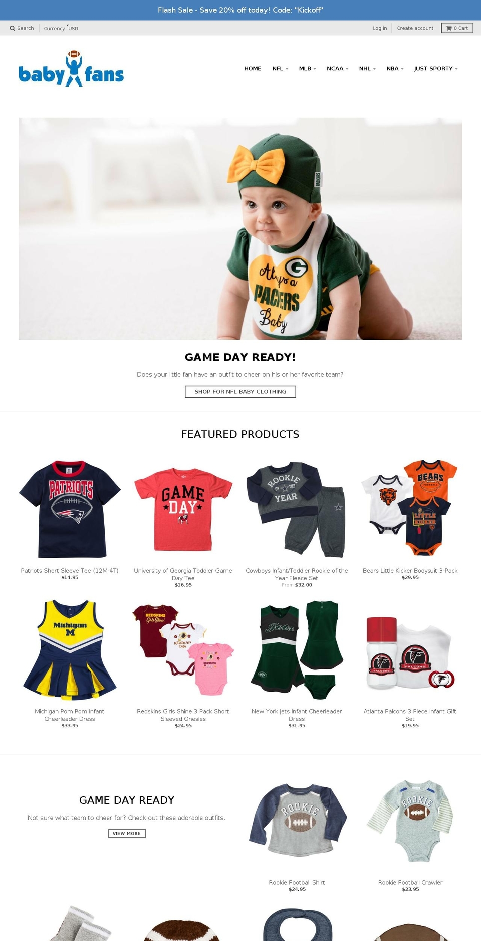 babyfans.com — Shopify storefront screenshot