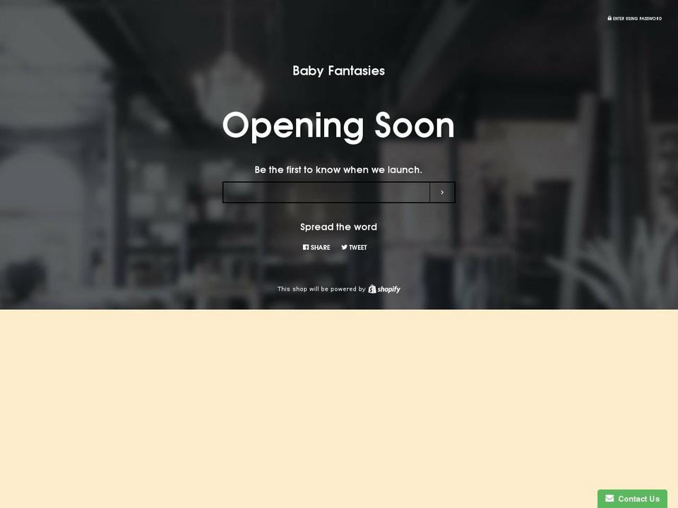 babyfantasies.com — Shopify storefront screenshot