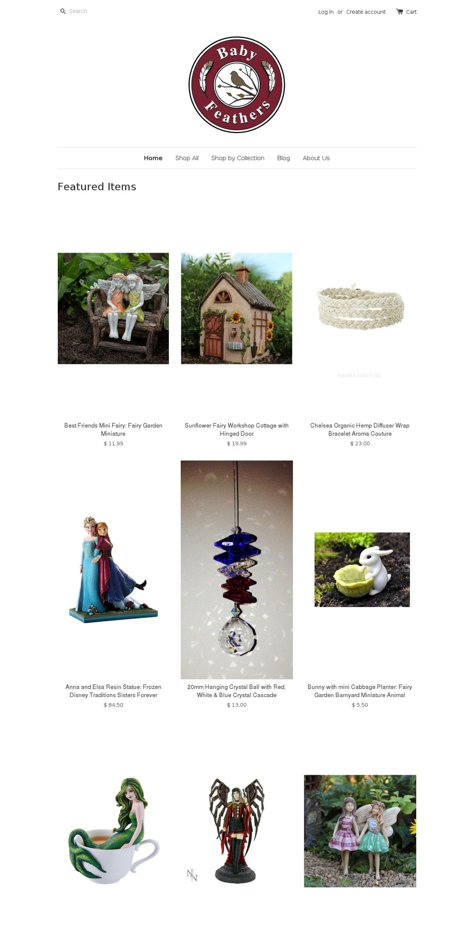 babyfeathers.com shopify website screenshot