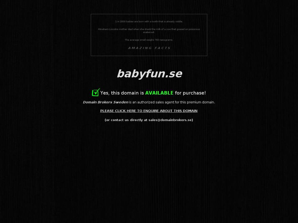 babyfun.se shopify website screenshot