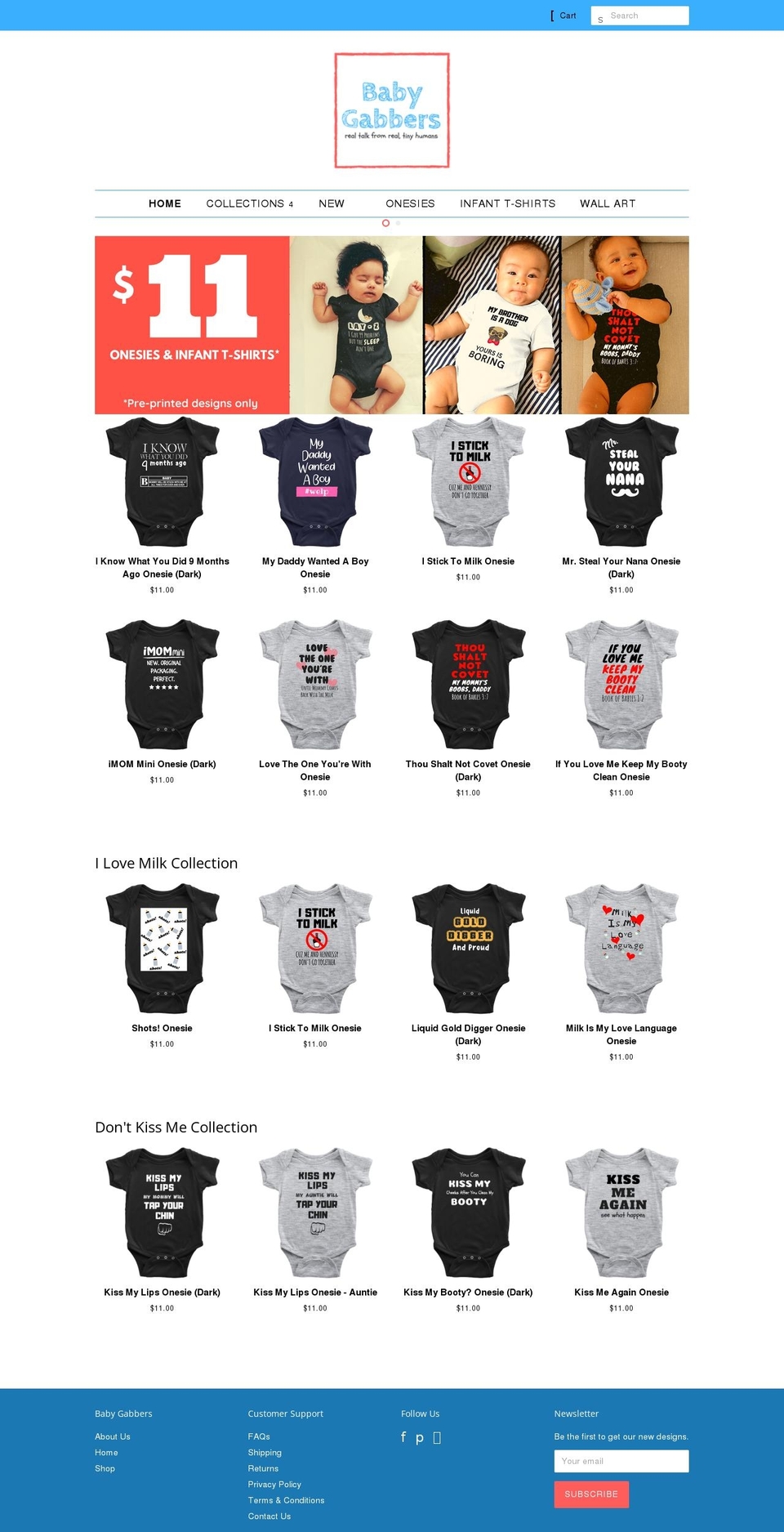 babygabbers.com — Shopify storefront screenshot