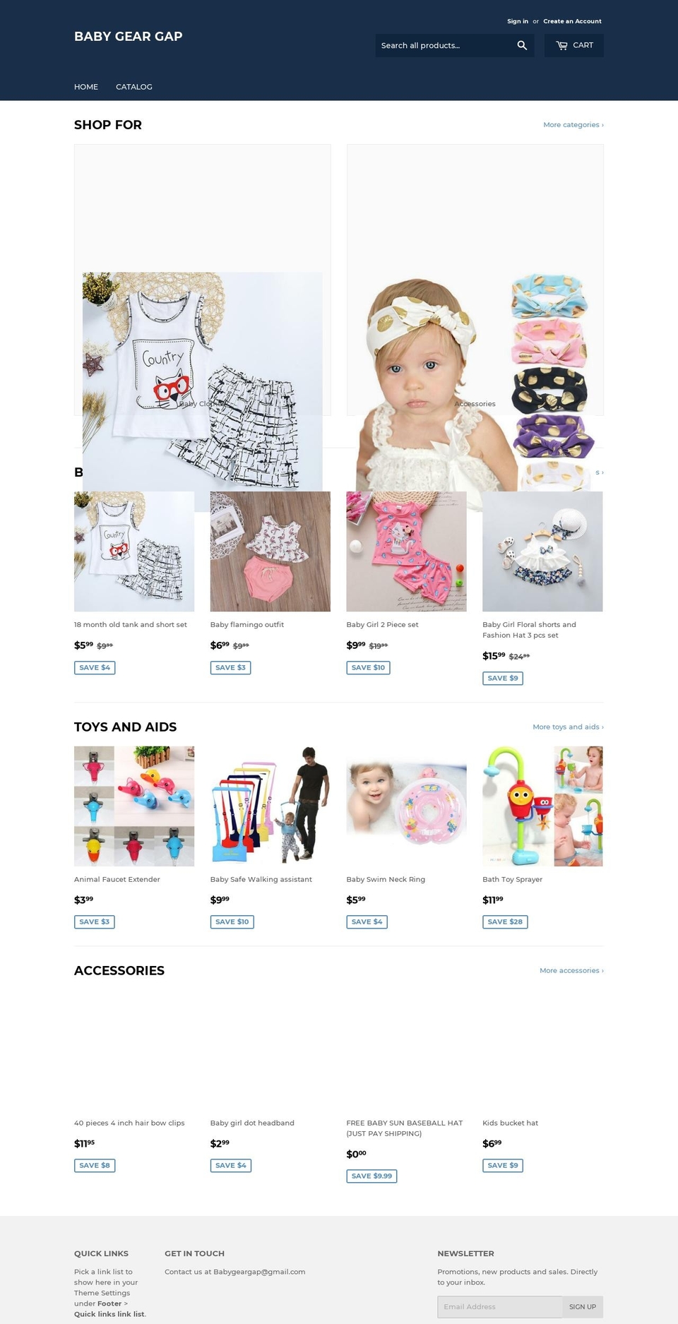 babygeargap.com — Shopify storefront screenshot