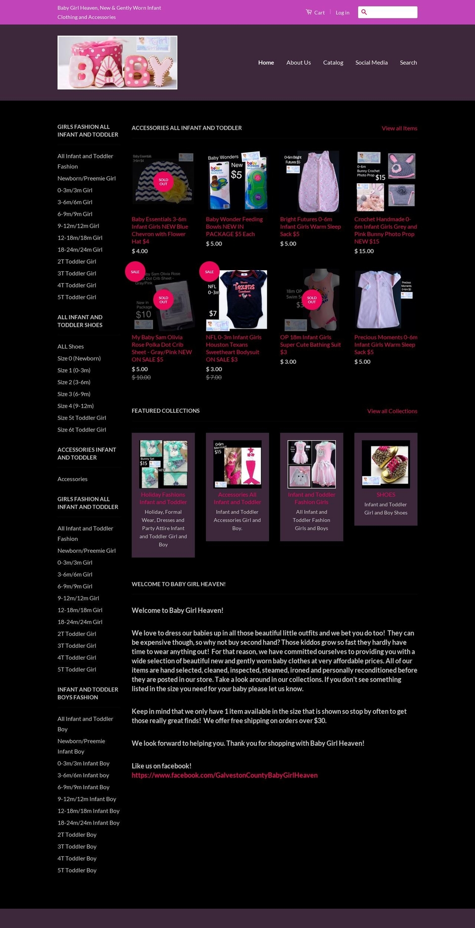 babygirlheavenbgh.com shopify website screenshot