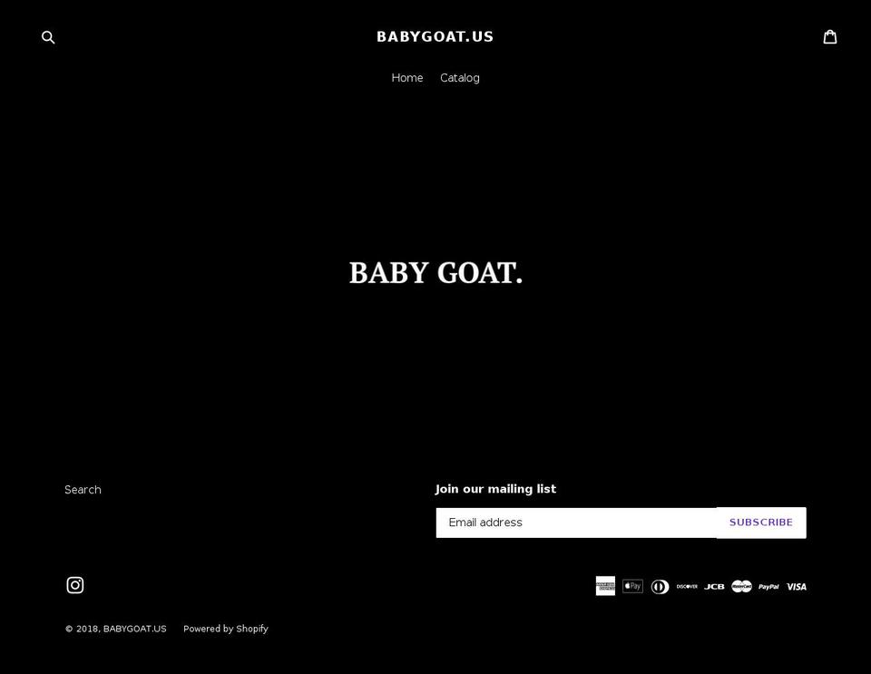 babygoat.us shopify website screenshot