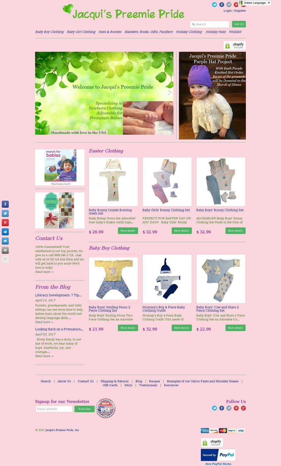 babyhospitalclothing.com shopify website screenshot