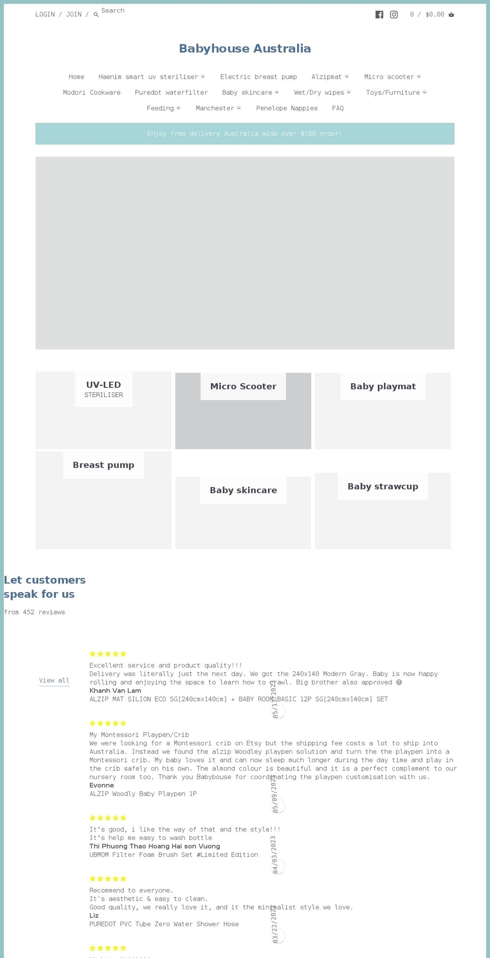 babyhouse.com.au shopify website screenshot