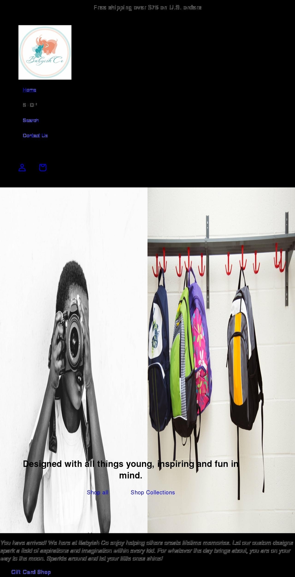 babyishco.com shopify website screenshot