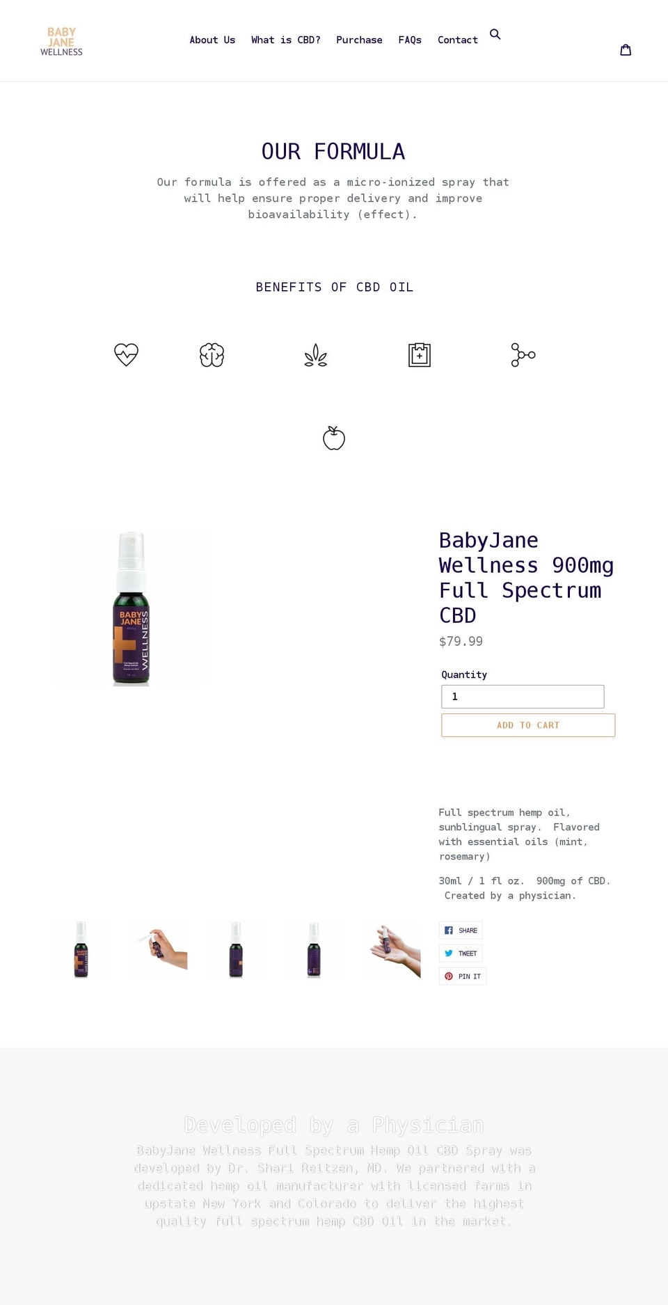 new site design Shopify theme site example babyjanewellness.com