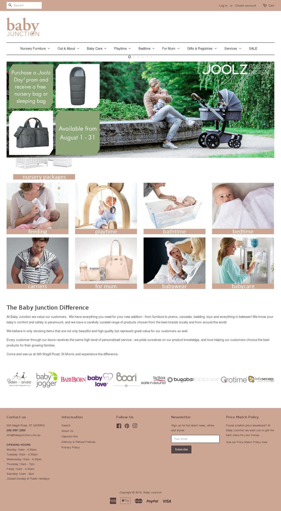 babyjunction.com.au shopify website screenshot