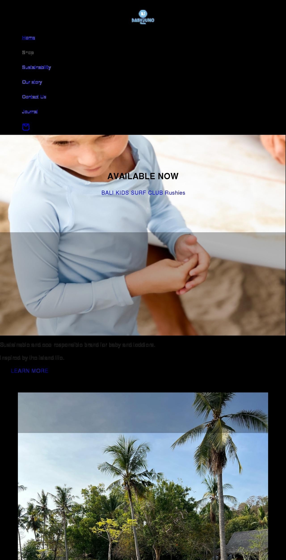 babyjunobasics.com shopify website screenshot