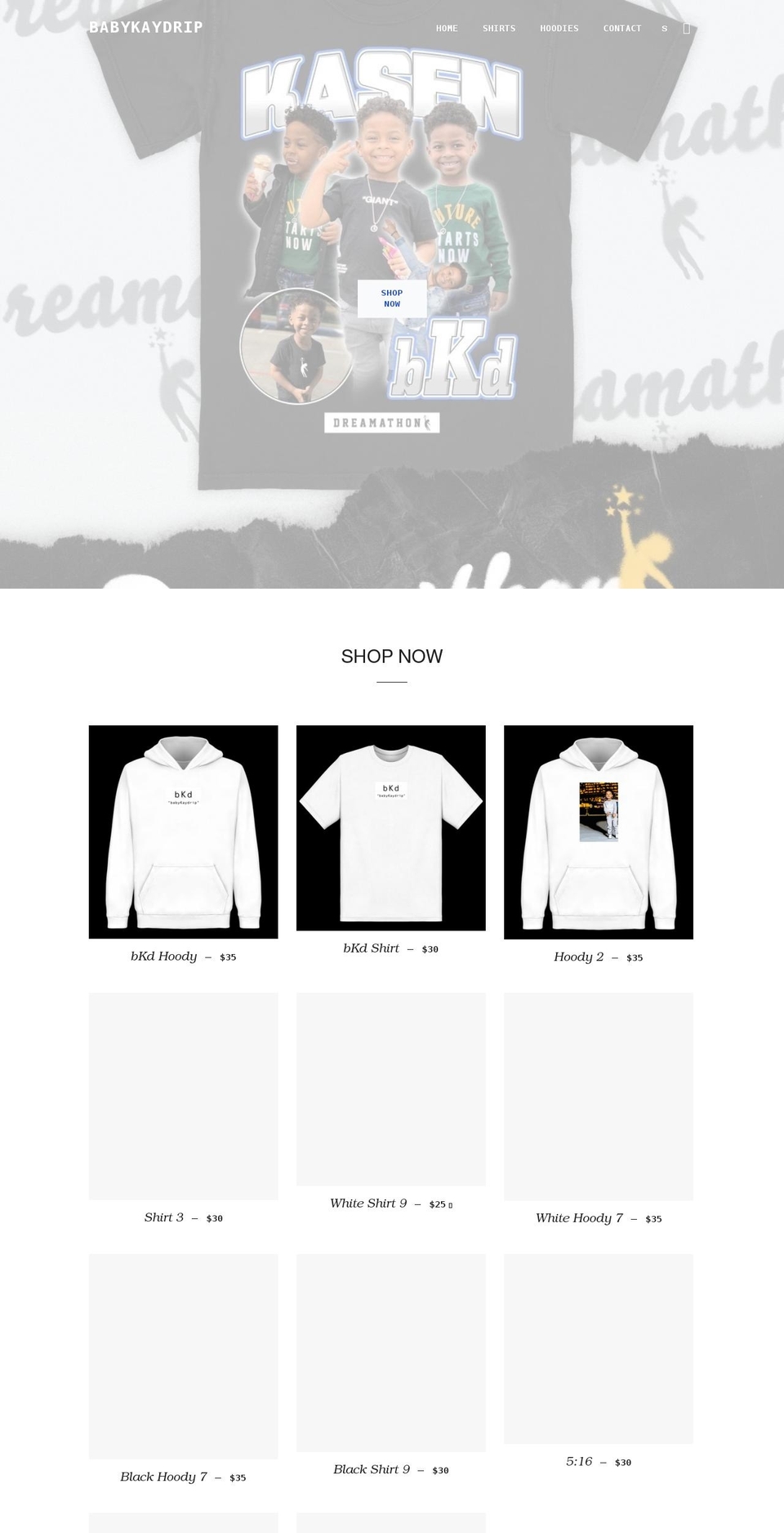 babykaymerch.com shopify website screenshot