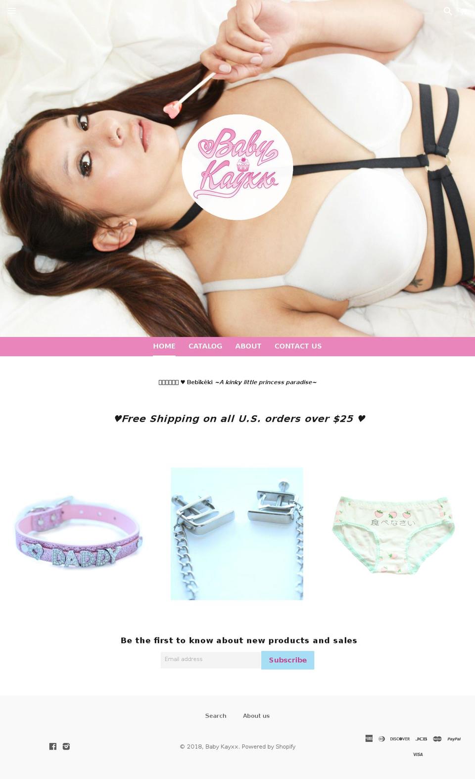 babykayxx.com — Shopify storefront screenshot