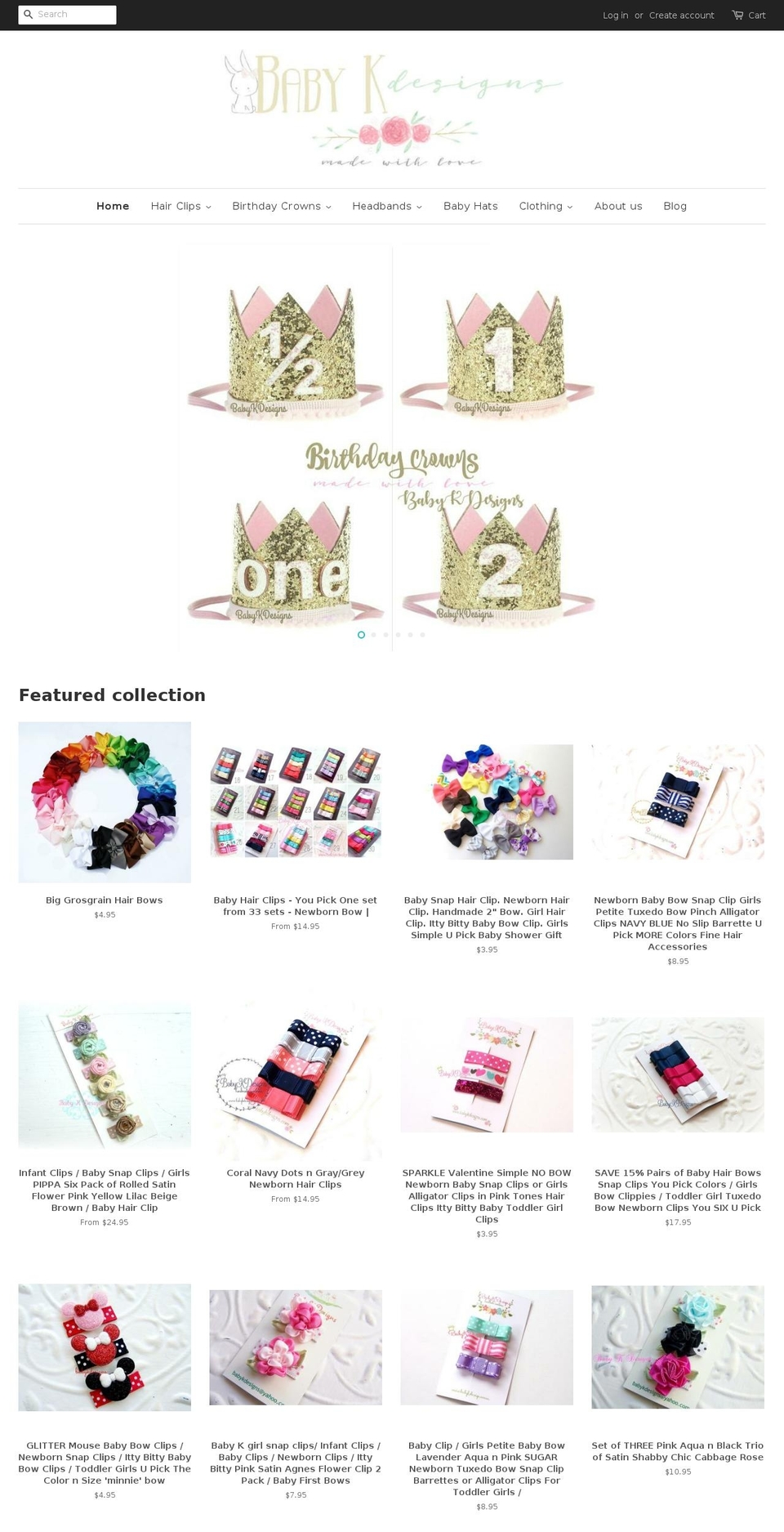 babykdesigns.com shopify website screenshot