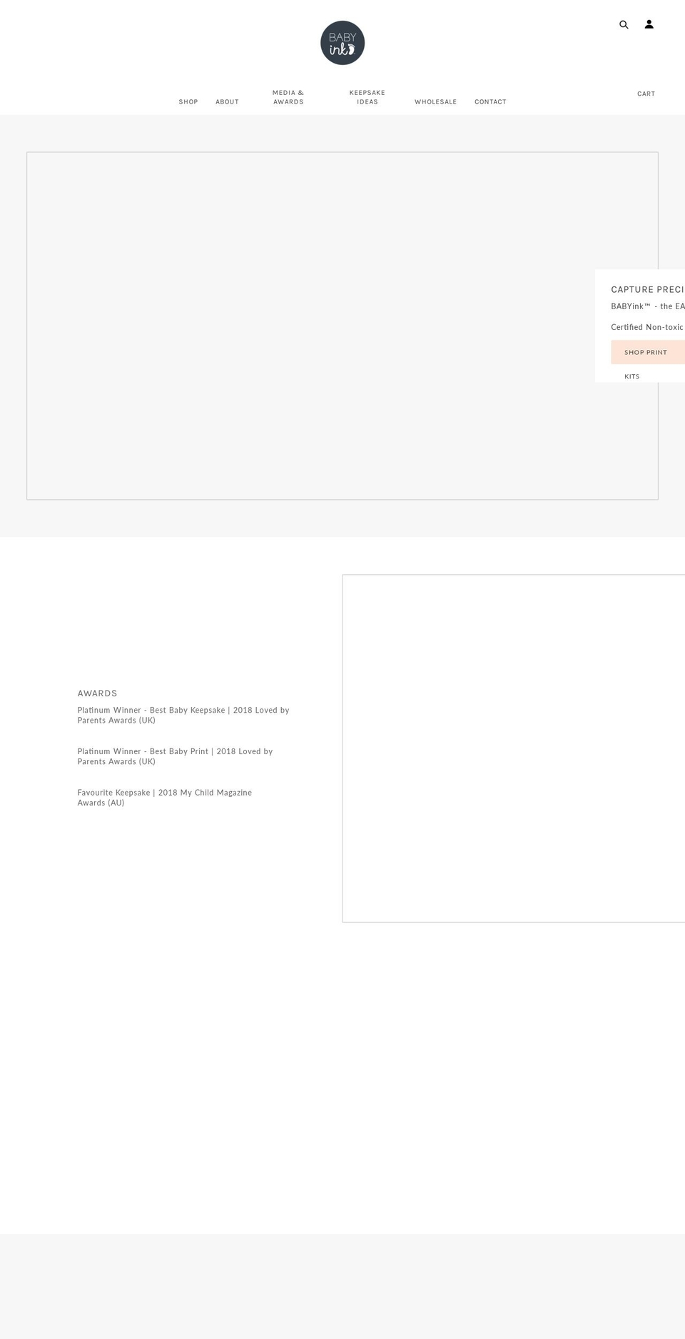 babykeepsakes.com.au shopify website screenshot
