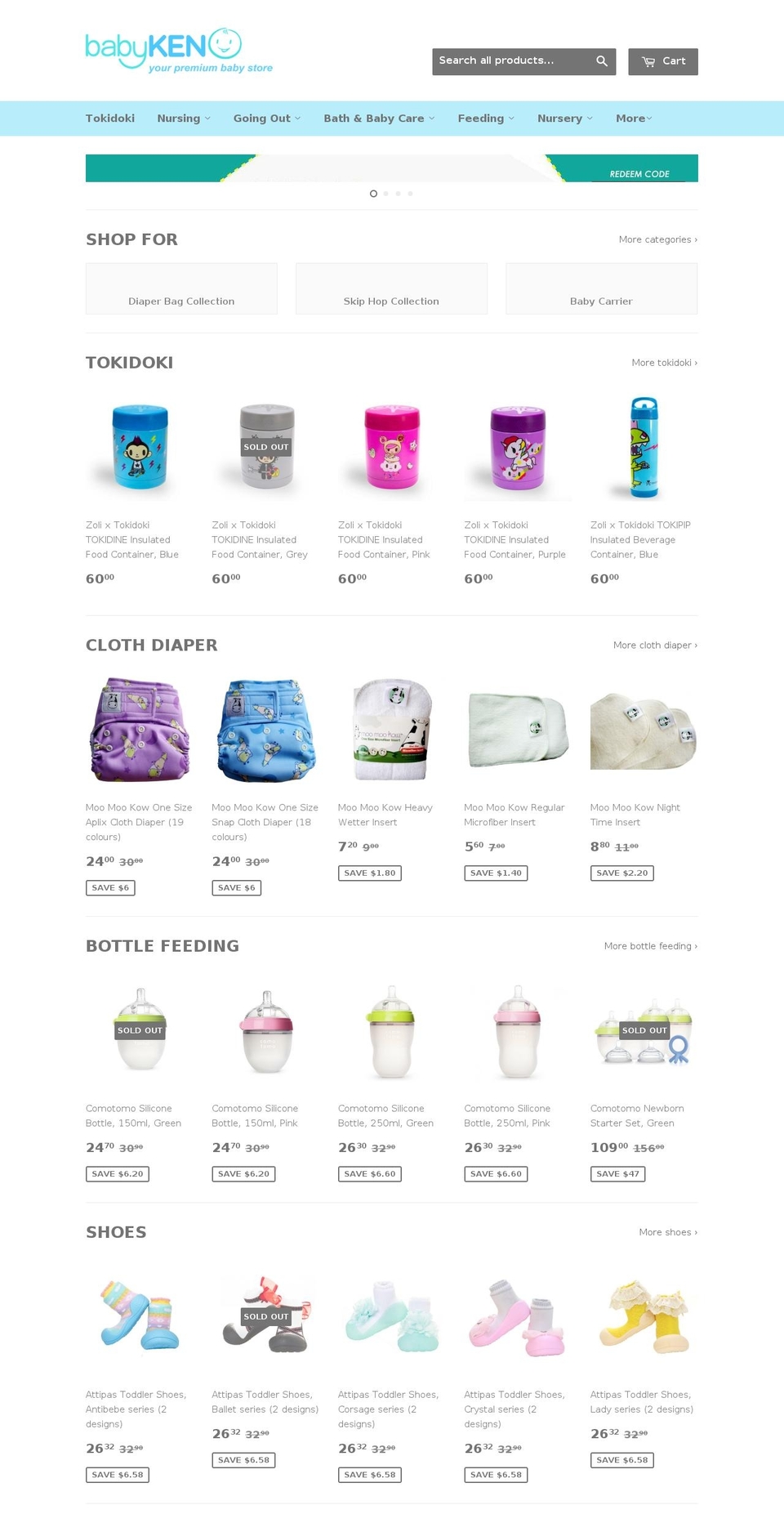 babyken.com.sg shopify website screenshot