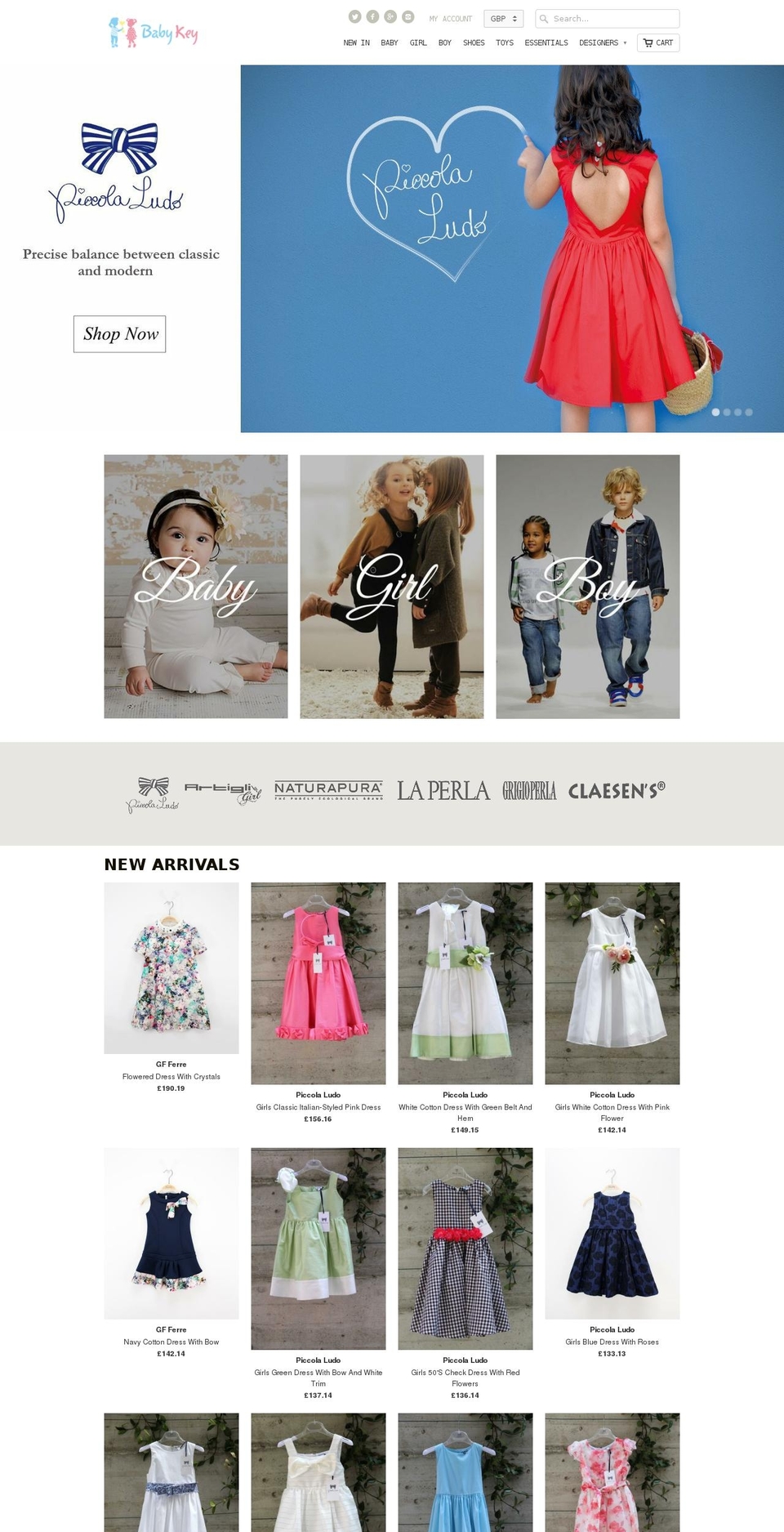 babykey.co.uk shopify website screenshot