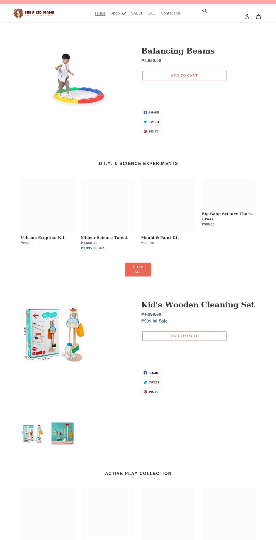 babykidmama.com shopify website screenshot