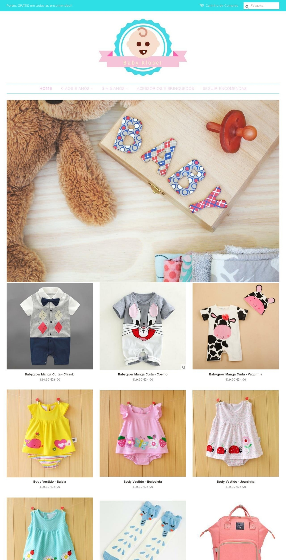 babykloset.com — Shopify storefront screenshot