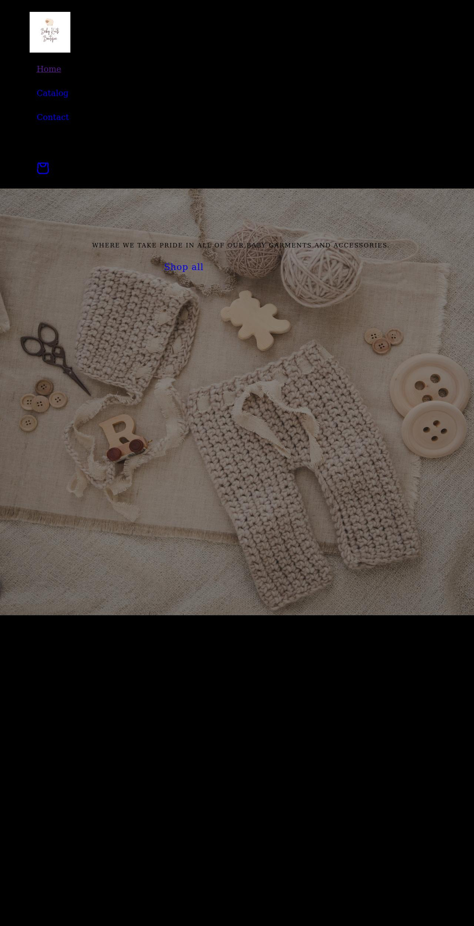 babyknitsboutique.com shopify website screenshot
