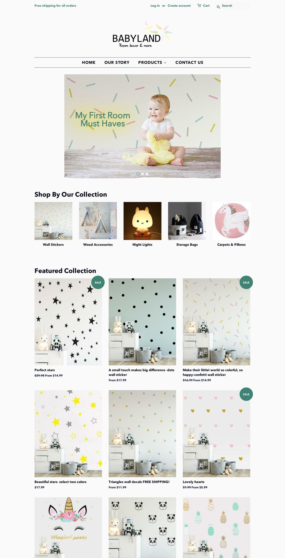 babyland-shop.com — Shopify storefront screenshot