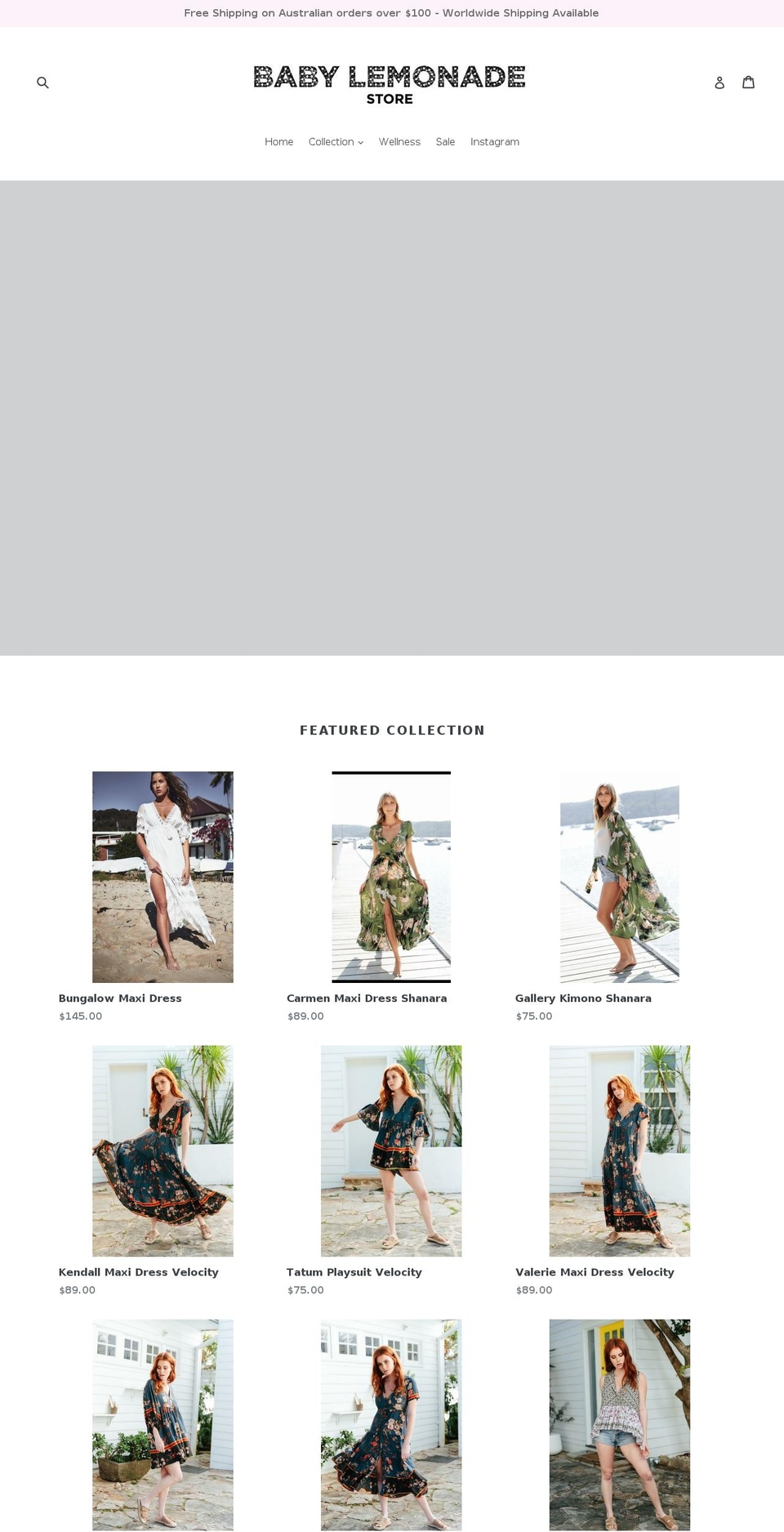 babylemonadestore.com.au shopify website screenshot