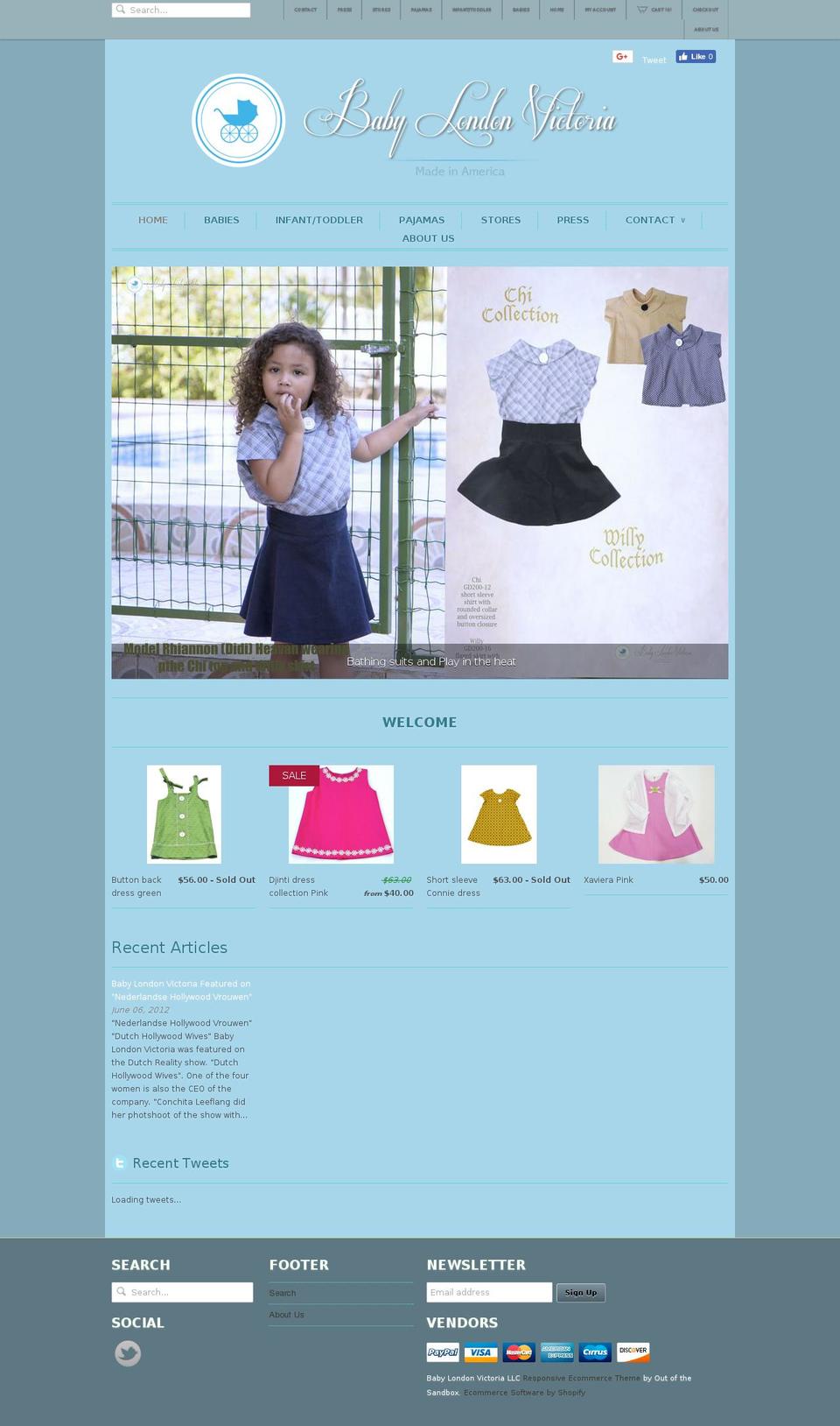 babylondonvictoria.com — Shopify storefront screenshot