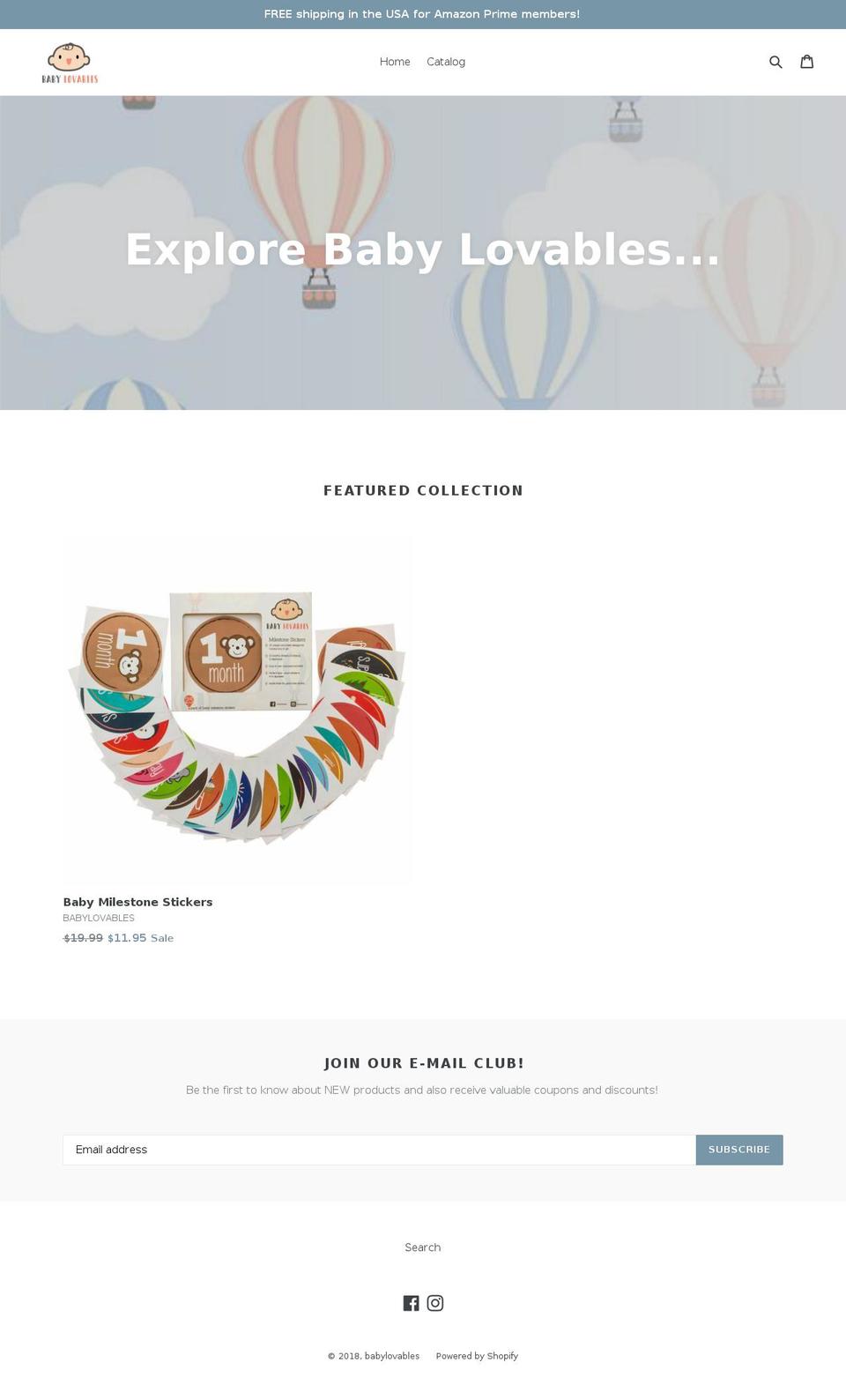 babylovables.com — Shopify storefront screenshot