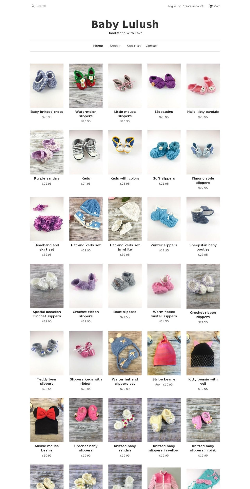 babylulush.com shopify website screenshot