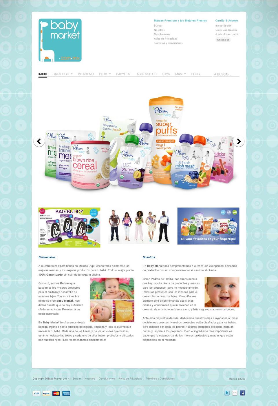 babymarket.com.mx shopify website screenshot
