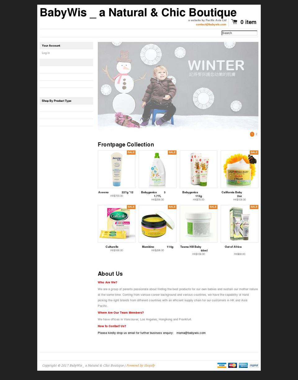 babymia.net shopify website screenshot