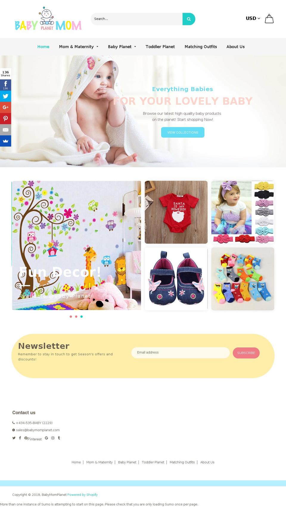 install-01 Shopify theme site example babymomplanet.com