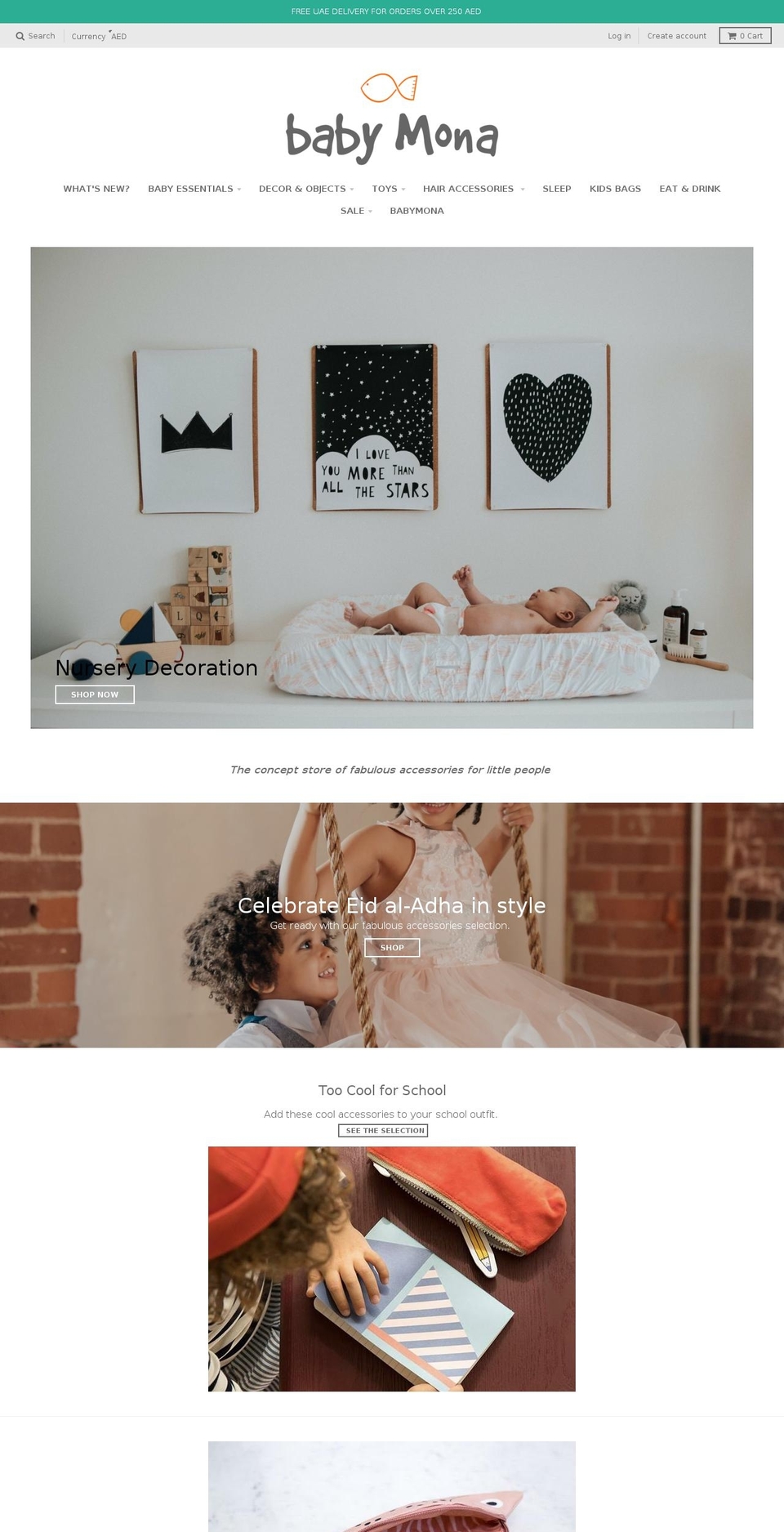 babymona.com — Shopify storefront screenshot
