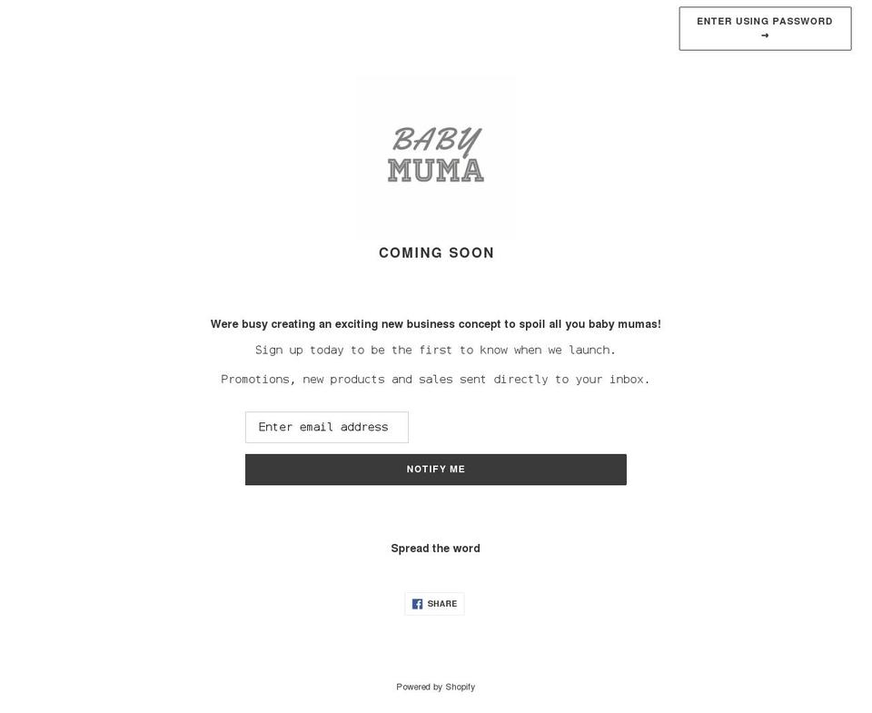 babymuma.com.au shopify website screenshot