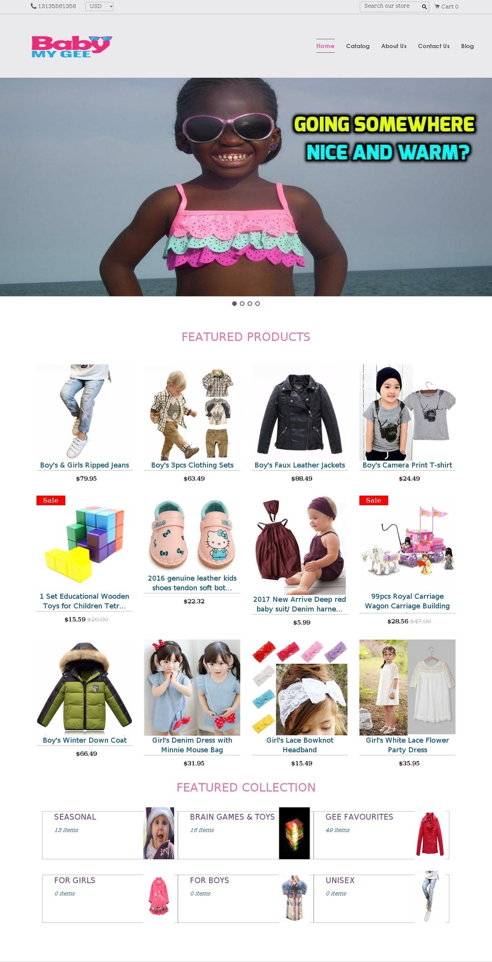 Kiddies Shopify theme site example babymygee.com