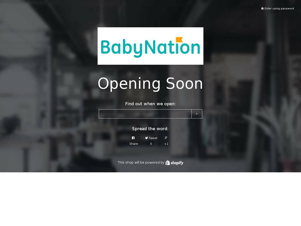 babynationonline.com — Shopify storefront screenshot